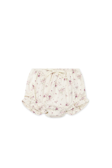 Organic Cotton Frill Bloomer - Sweet William Floral Natural Childrens Bloomer from Jamie Kay NZ