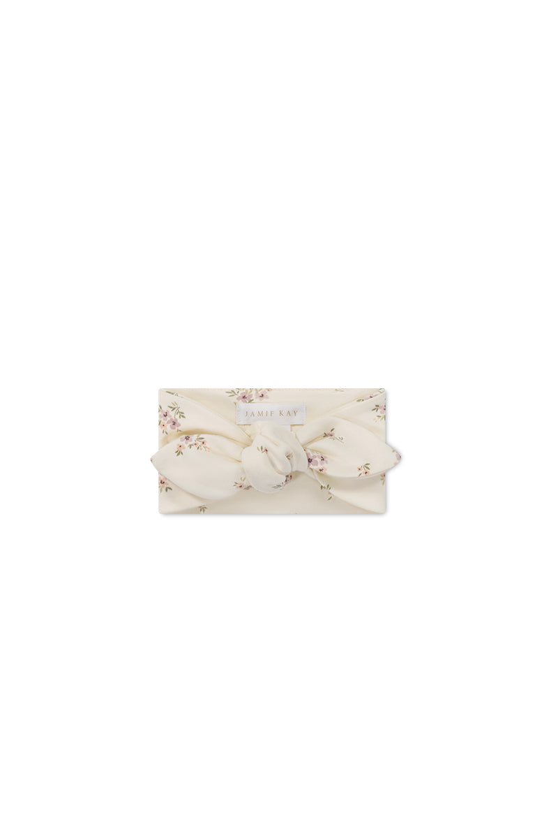 Organic Cotton Headband - Goldie Bouquet Egret Childrens Headband from Jamie Kay NZ