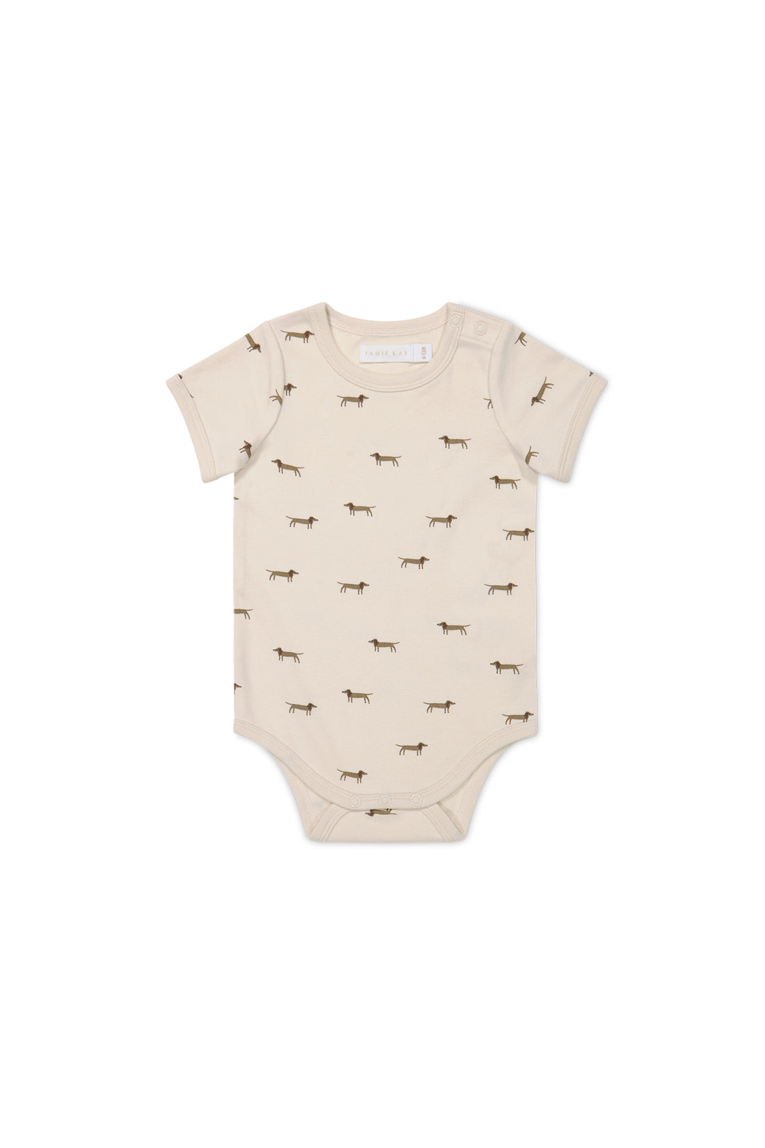 Organic Cotton Hudson Short Sleeve Bodysuit - Cosy Basil Cloud Childrens Bodysuit from Jamie Kay NZ