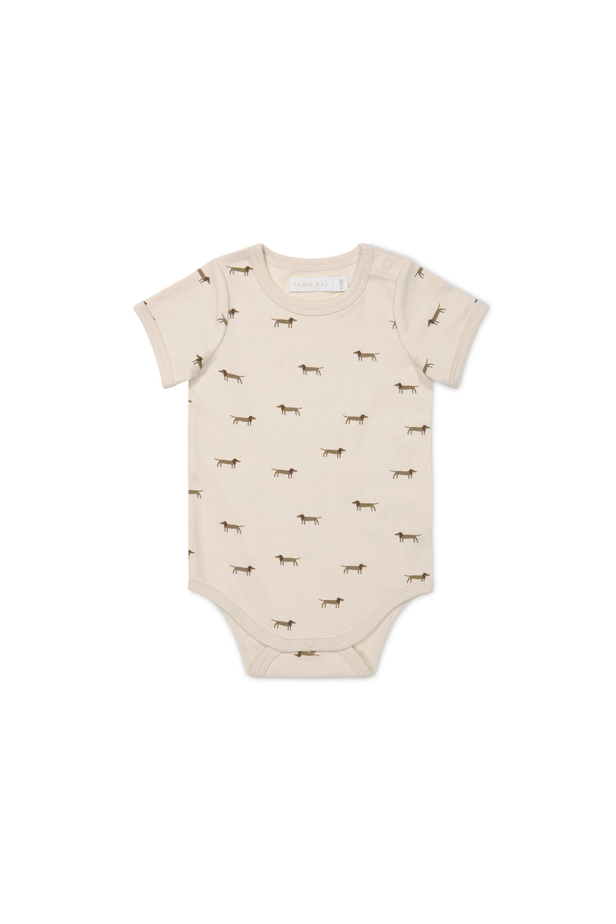 Organic Cotton Hudson Short Sleeve Bodysuit - Cosy Basil Cloud Childrens Bodysuit from Jamie Kay NZ