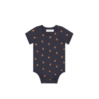 Organic Cotton Hudson Short Sleeve Bodysuit - Fox Cubs Constellation Childrens Bodysuit from Jamie Kay NZ