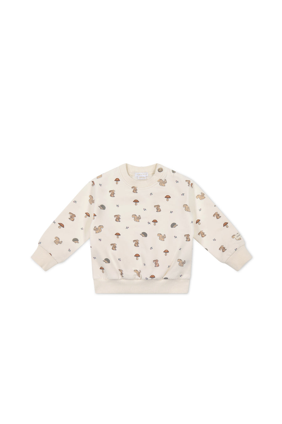 Organic Cotton Jalen Oversized Jumper - Woodland Friends Childrens Top from Jamie Kay NZ