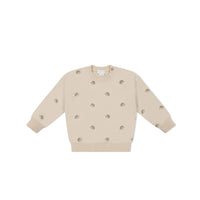 Organic Cotton Kit Sweatshirt - Henry Hedgehog Birch Childrens Top from Jamie Kay NZ