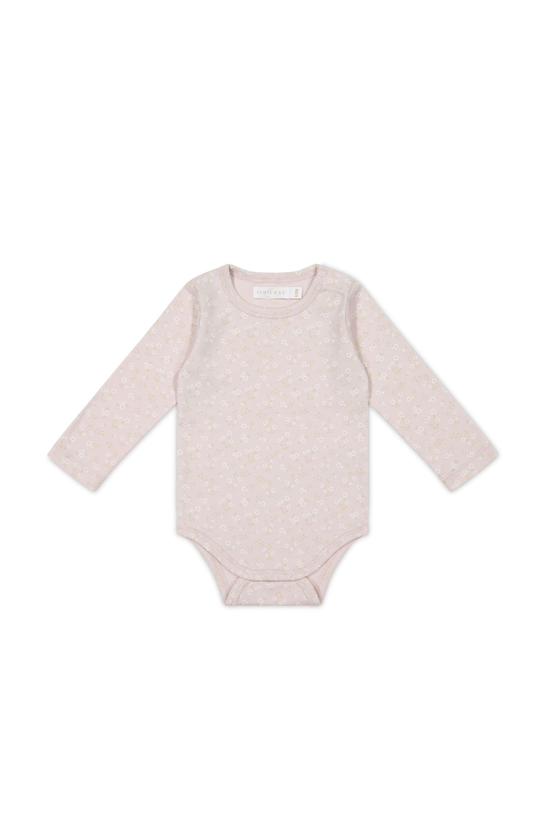 Organic Cotton Long Sleeve Bodysuit - Addie Lilac Childrens Bodysuit from Jamie Kay NZ