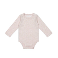 Organic Cotton Long Sleeve Bodysuit - Addie Lilac Childrens Bodysuit from Jamie Kay NZ