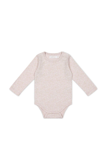 Organic Cotton Long Sleeve Bodysuit - Addie Lilac Childrens Bodysuit from Jamie Kay NZ