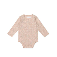 Organic Cotton Long Sleeve Bodysuit - Amber Rose Childrens Bodysuit from Jamie Kay NZ