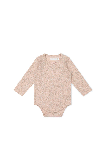 Organic Cotton Long Sleeve Bodysuit - Amber Rose Childrens Bodysuit from Jamie Kay NZ