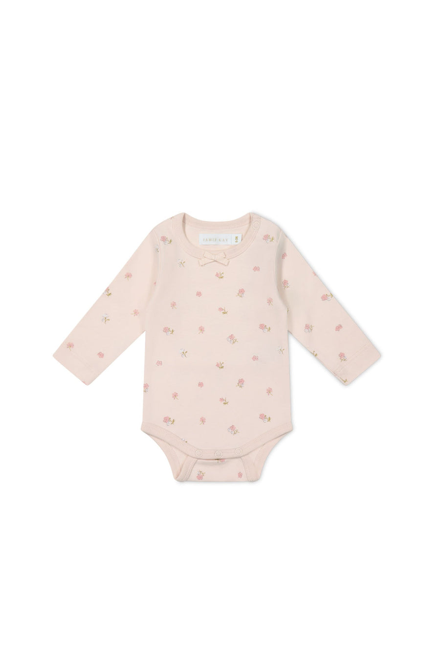 Organic Cotton Long Sleeve Bodysuit - Meredith Morganite Childrens Bodysuit from Jamie Kay NZ