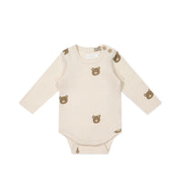 Organic Cotton Fernley Bodysuit - Bobbie Bear Tofu Childrens Bodysuit from Jamie Kay NZ