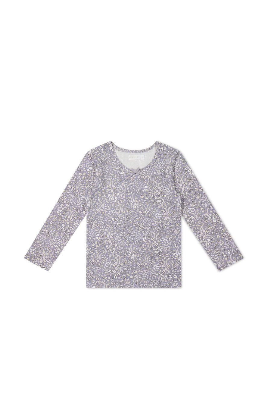 Organic Cotton Long Sleeve Top - April Lilac Childrens Top from Jamie Kay NZ