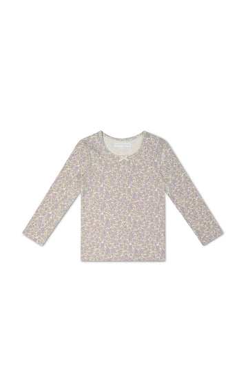 Organic Cotton Long Sleeve Top - Chloe Lavender Childrens Top from Jamie Kay NZ