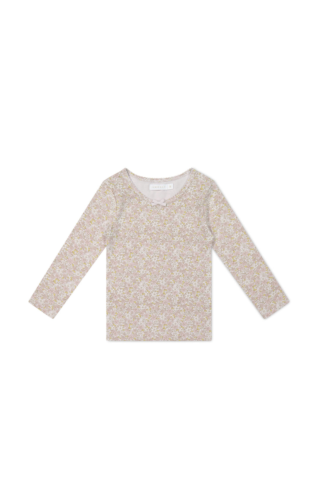 Organic Cotton Long Sleeve Top - Chloe Lilac Childrens Top from Jamie Kay NZ