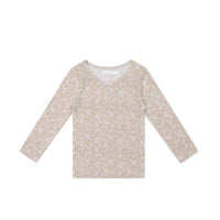 Organic Cotton Long Sleeve Top - Chloe Lilac Childrens Top from Jamie Kay NZ