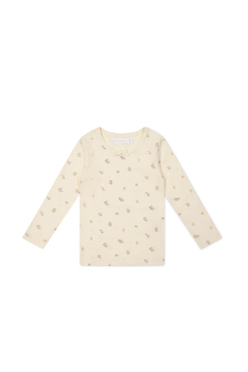 Organic Cotton Long Sleeve Top - Meredith Egret Childrens Top from Jamie Kay NZ