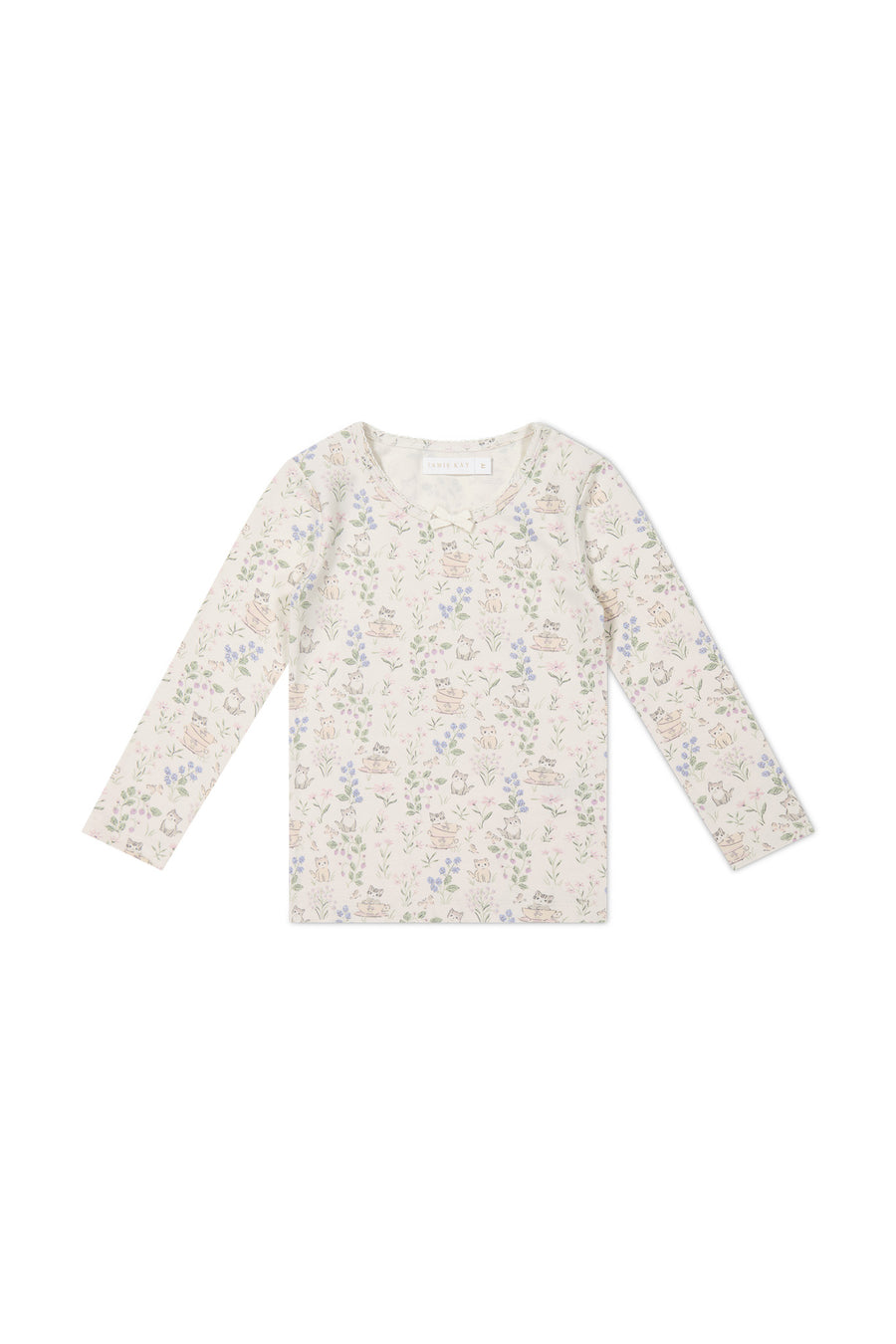 Organic Cotton Long Sleeve Top - Moons Garden Lavender Childrens Top from Jamie Kay NZ