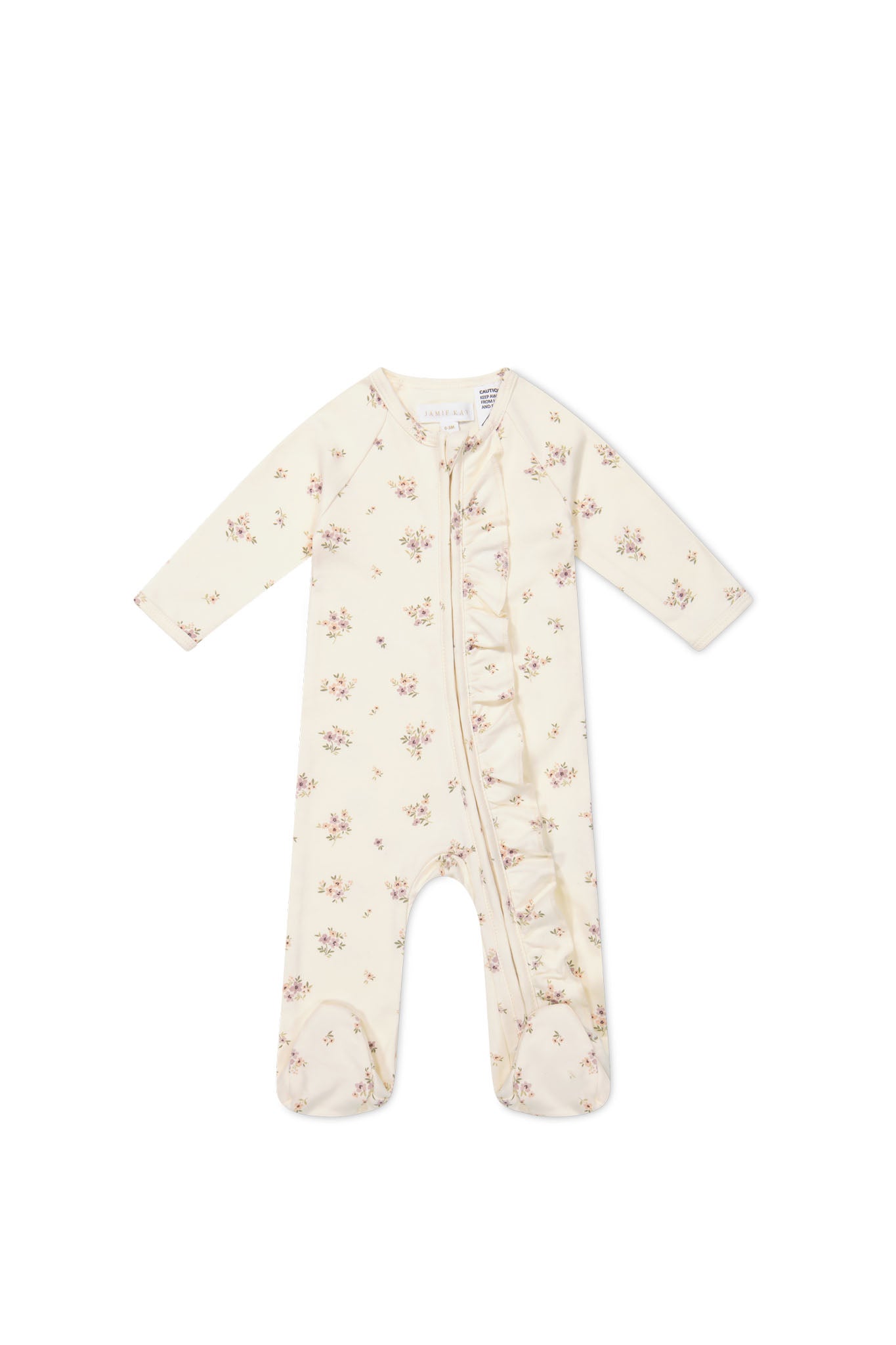 Organic Cotton Melanie Onepiece - Goldie Bouquet Egret – Jamie Kay NZ