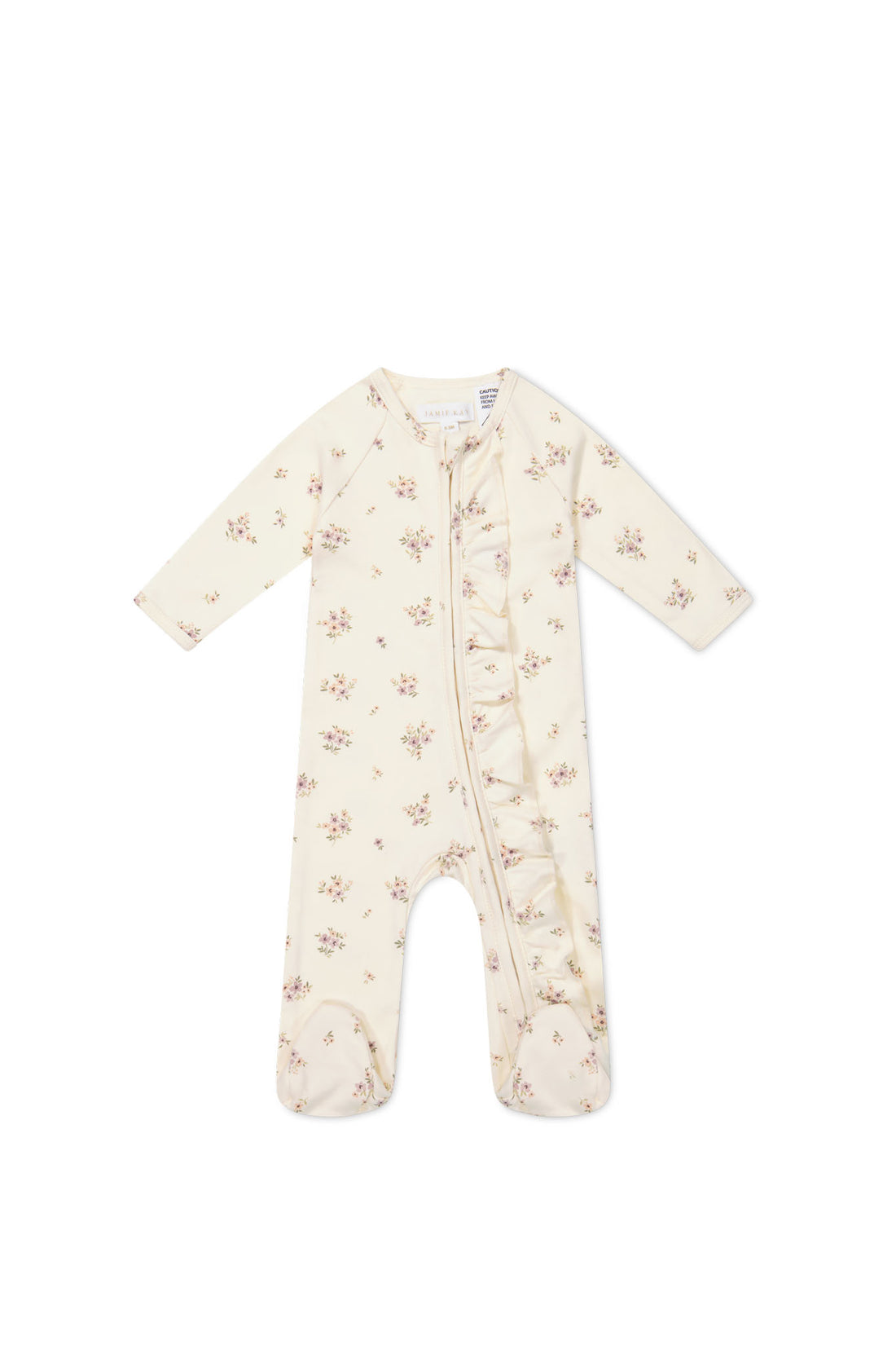 Organic Cotton Melanie Onepiece - Goldie Bouquet Egret Childrens Onepiece from Jamie Kay NZ