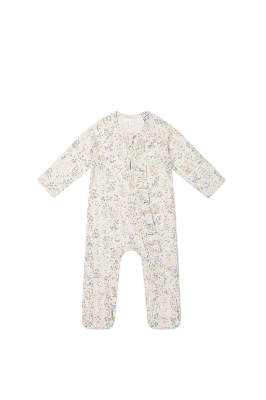 Organic Cotton Melanie Onepiece - Moons Garden Lavender Childrens Onepiece from Jamie Kay NZ