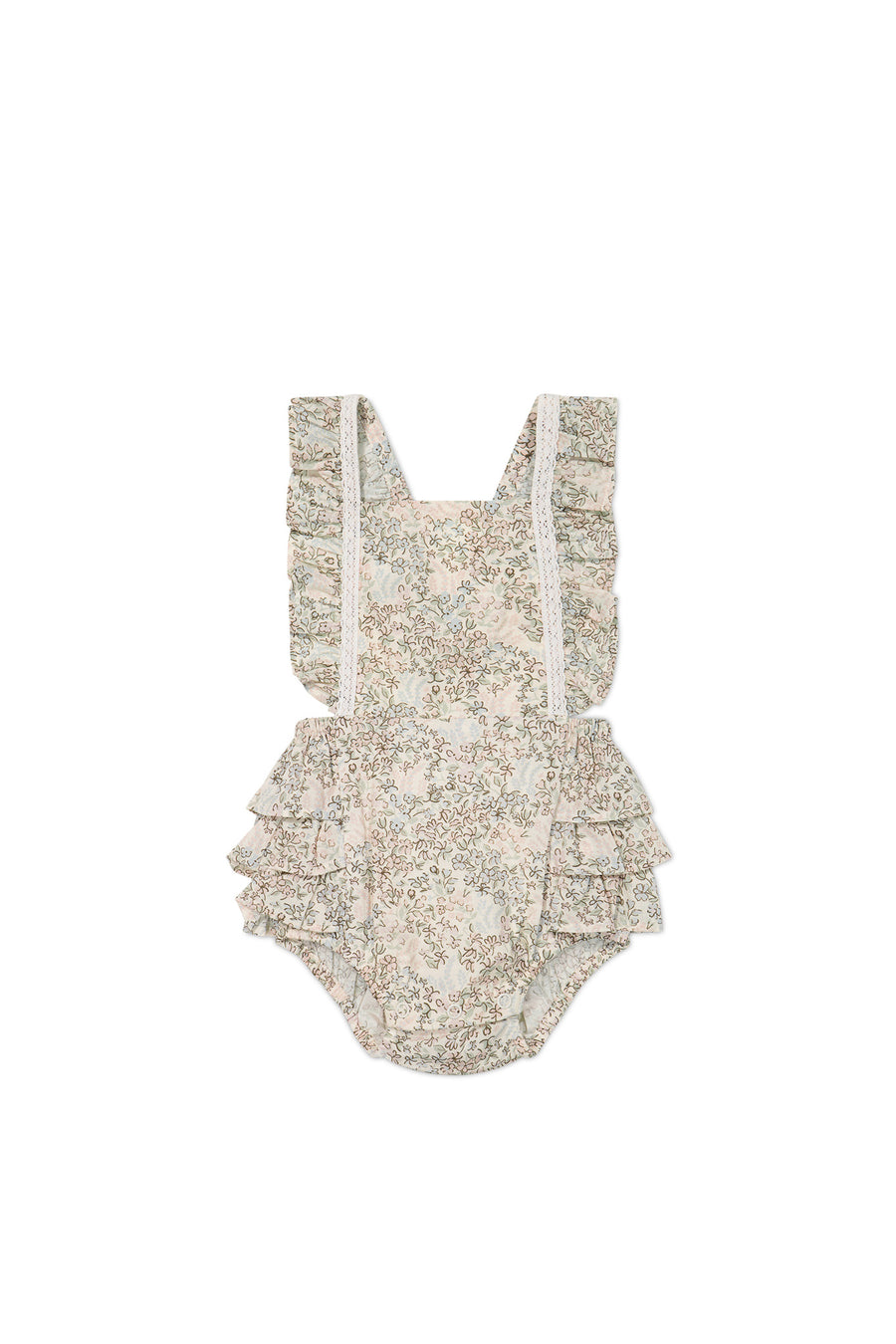 Organic Cotton Madeline Playsuit - April Harbour Childrens Playsuit from Jamie Kay NZ