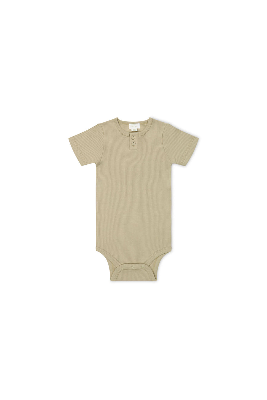 Organic Cotton Modal Darcy Rib Tee Bodysuit - Vintage Taupe Childrens Bodysuit from Jamie Kay NZ