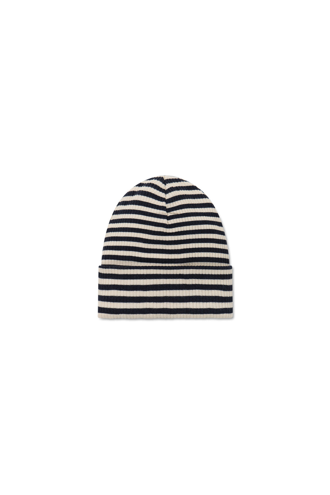 Organic Cotton Modal Lennon Beanie - Narrow Stripe Constellation/Soft Clay Childrens Hat from Jamie Kay NZ