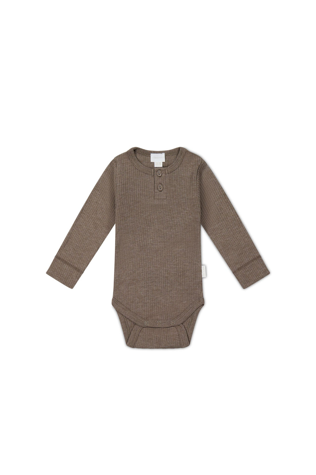 Organic Cotton Modal Long Sleeve Bodysuit - Brownie Marle Childrens Bodysuit from Jamie Kay NZ