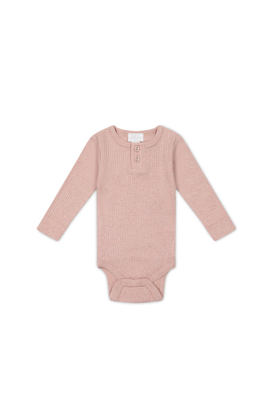 Organic Cotton Modal Long Sleeve Bodysuit - Peony Marle Childrens Bodysuit from Jamie Kay NZ