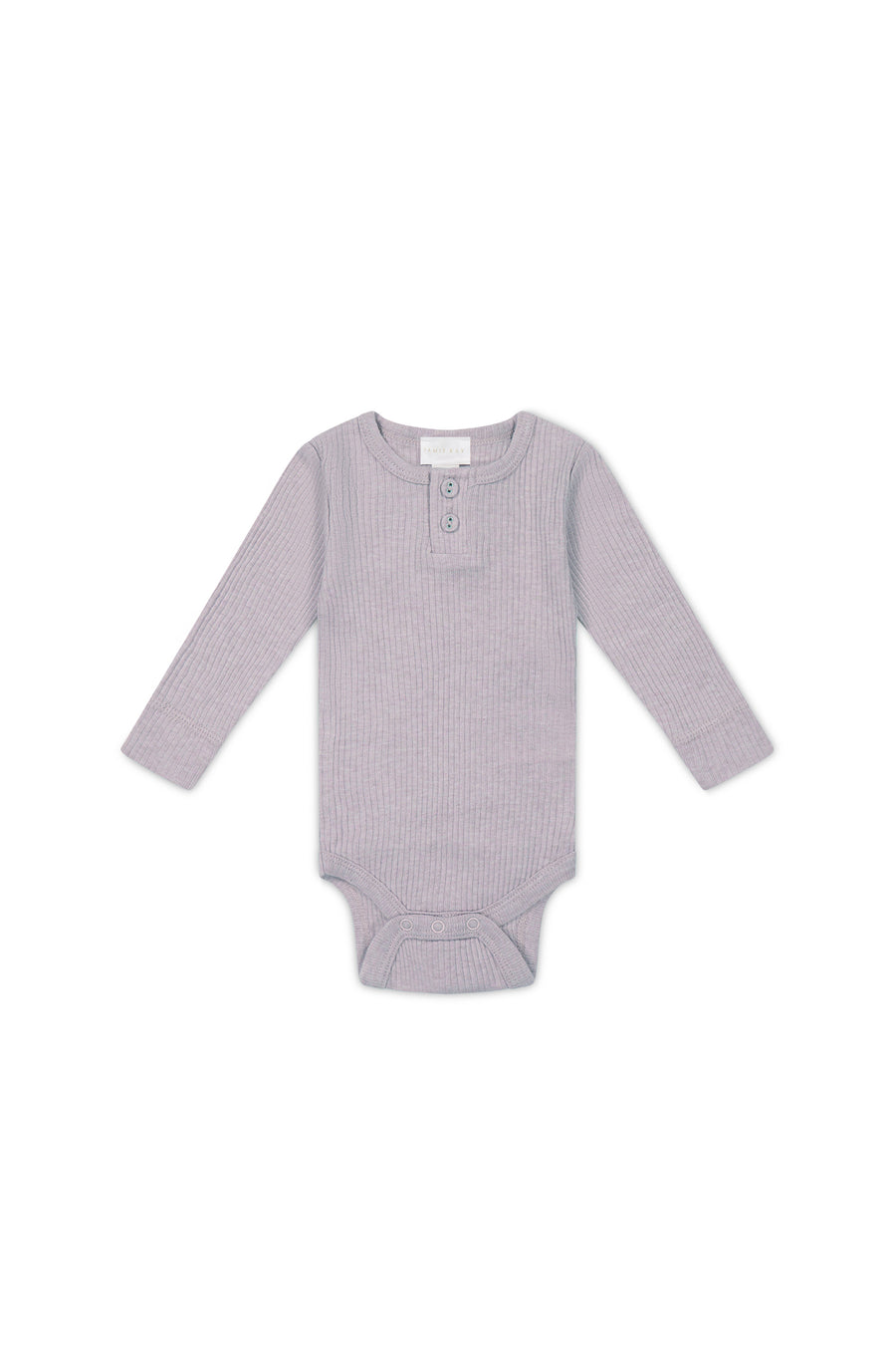 Organic Cotton Modal Long Sleeve Bodysuit - Tulip Marle Childrens Bodysuit from Jamie Kay NZ