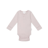 Organic Cotton Modal Long Sleeve Bodysuit - Violet Tint Childrens Bodysuit from Jamie Kay NZ