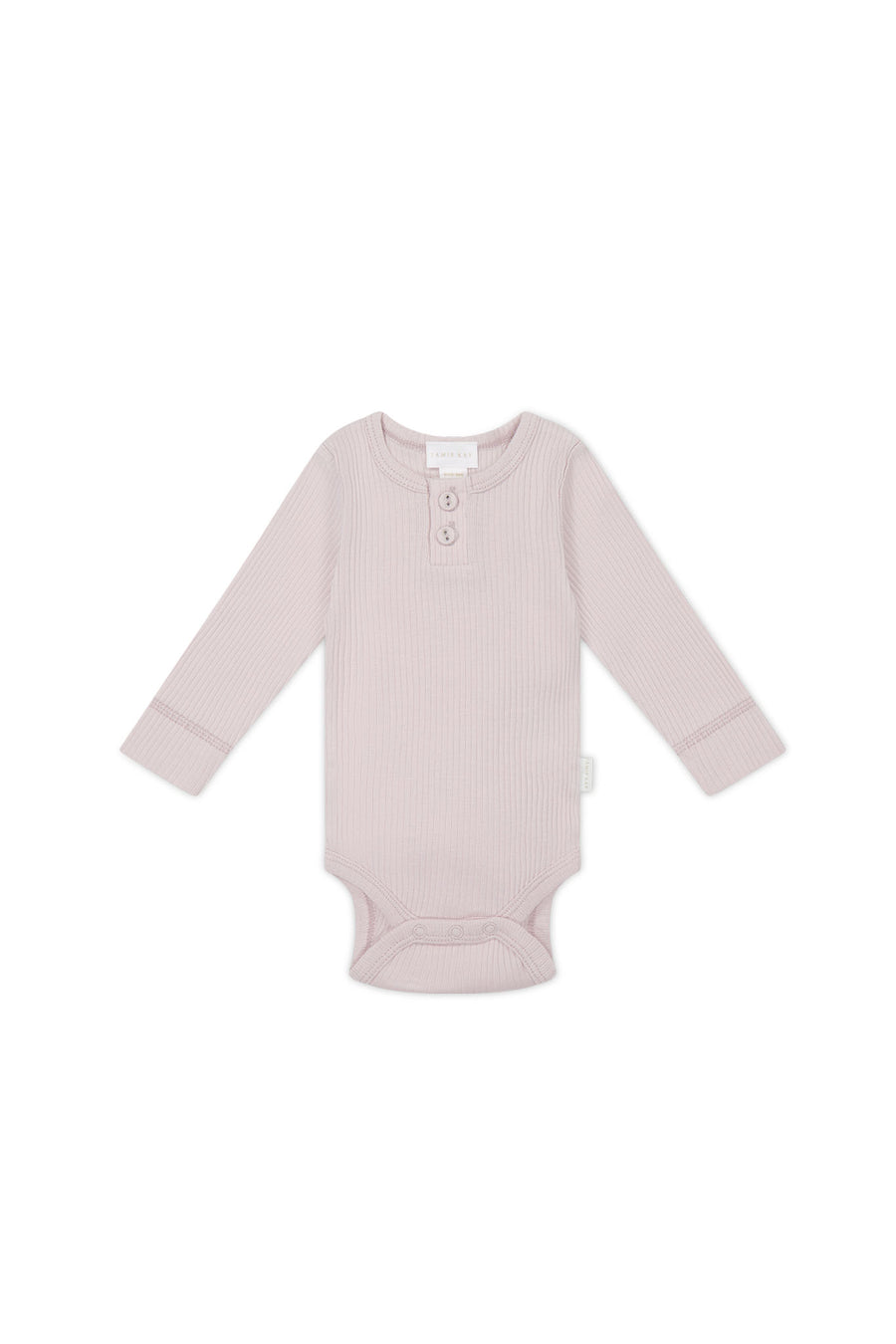 Organic Cotton Modal Long Sleeve Bodysuit - Violet Tint Childrens Bodysuit from Jamie Kay NZ