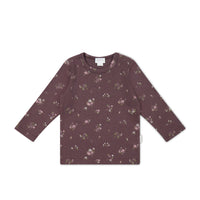 Organic Cotton Modal Long Sleeve Top - Petite Fleur Childrens Top from Jamie Kay NZ