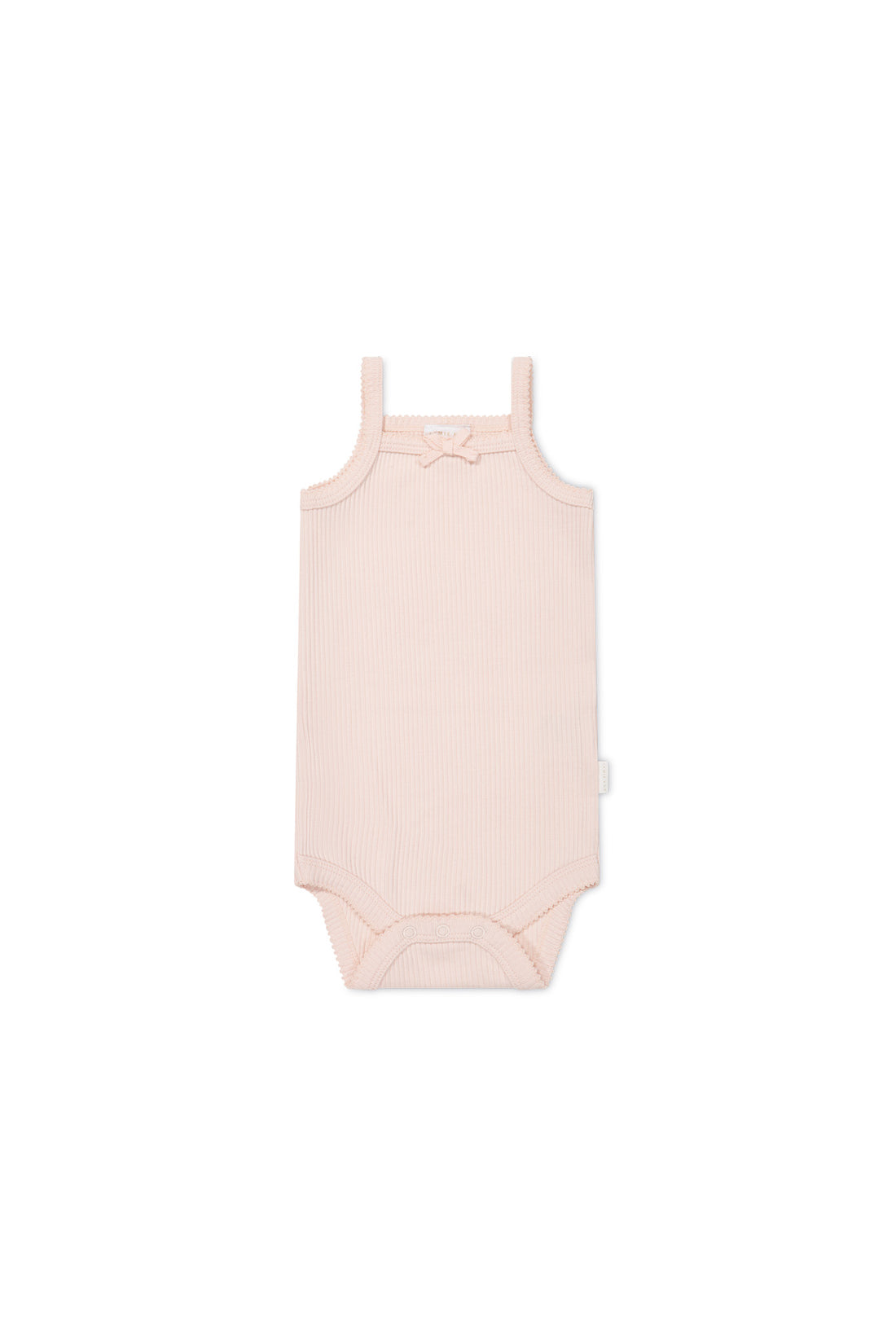 Organic Cotton Modal Singlet Bodysuit - Dainty Pink Childrens Bodysuit from Jamie Kay NZ