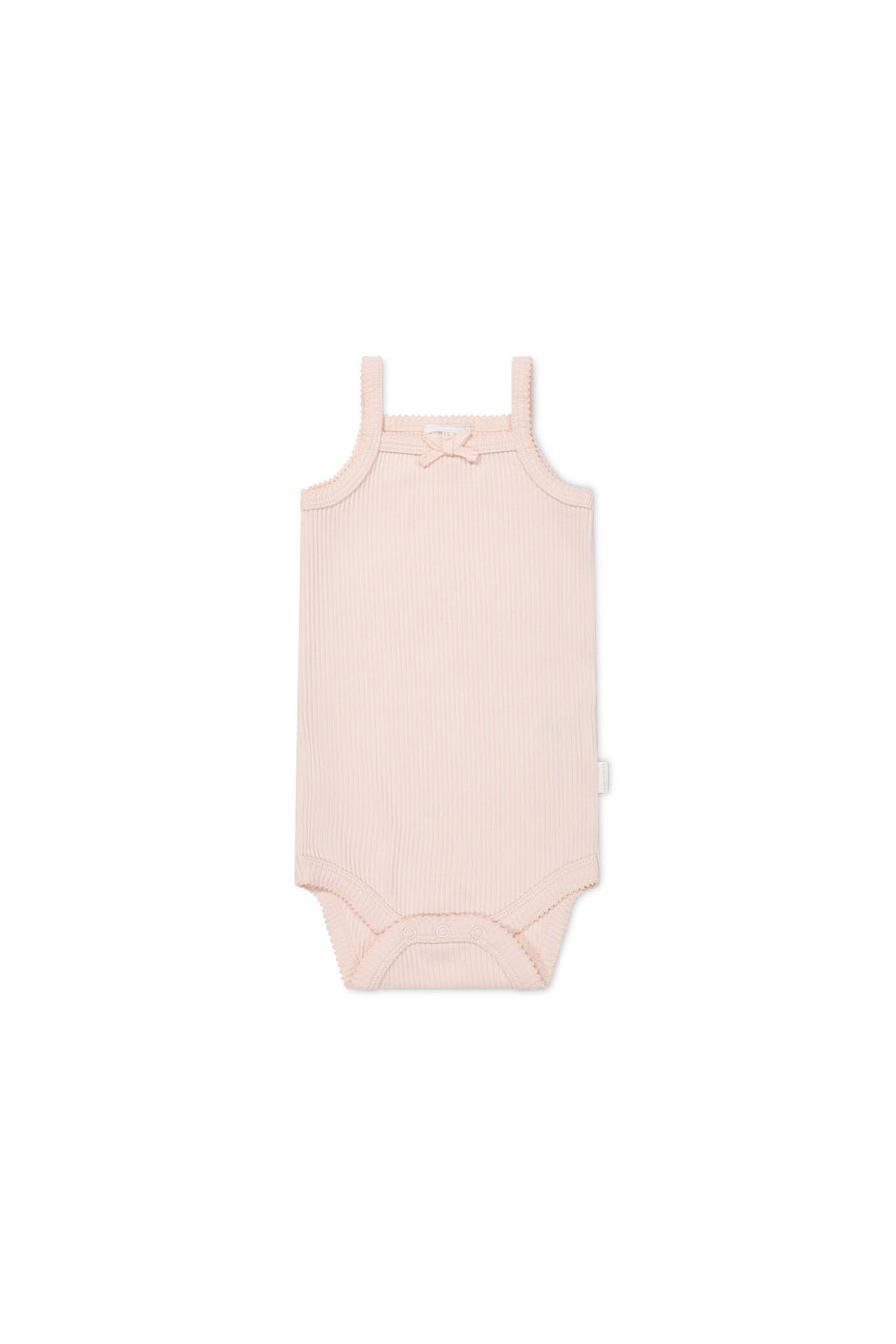 Organic Cotton Modal Singlet Bodysuit - Dainty Pink Childrens Bodysuit from Jamie Kay NZ