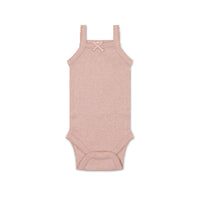 Organic Cotton Modal Singlet Bodysuit - Peony Marle Childrens Bodysuit from Jamie Kay NZ