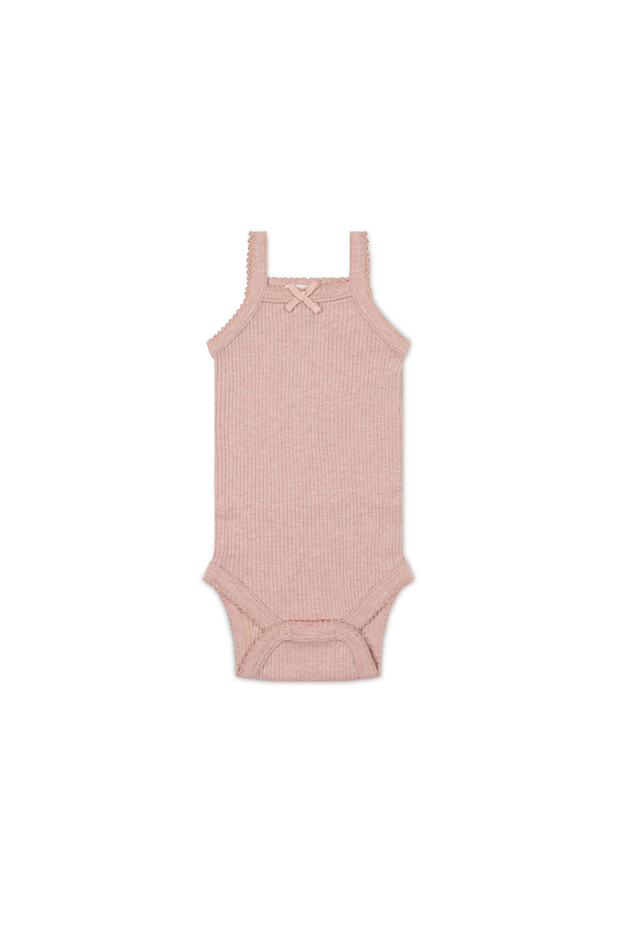 Organic Cotton Modal Singlet Bodysuit - Peony Marle Childrens Bodysuit from Jamie Kay NZ