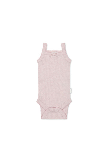 Organic Cotton Modal Singlet Bodysuit - Violet Marle Childrens Bodysuit from Jamie Kay NZ