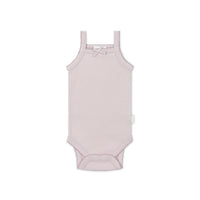 Organic Cotton Modal Singlet Bodysuit - Violet Tint Childrens Bodysuit from Jamie Kay NZ