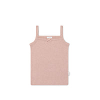 Organic Cotton Modal Singlet - Peony Marle Childrens Singlet from Jamie Kay NZ