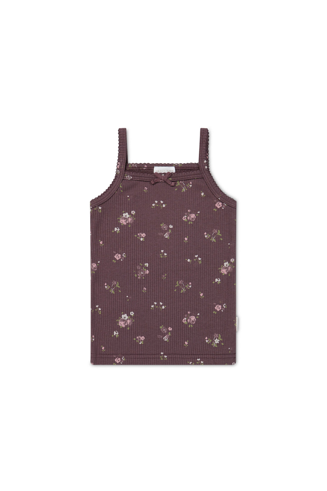 Organic Cotton Modal Singlet - Petite Fleur Childrens Singlet from Jamie Kay NZ