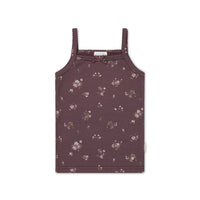 Organic Cotton Modal Singlet - Petite Fleur Childrens Singlet from Jamie Kay NZ