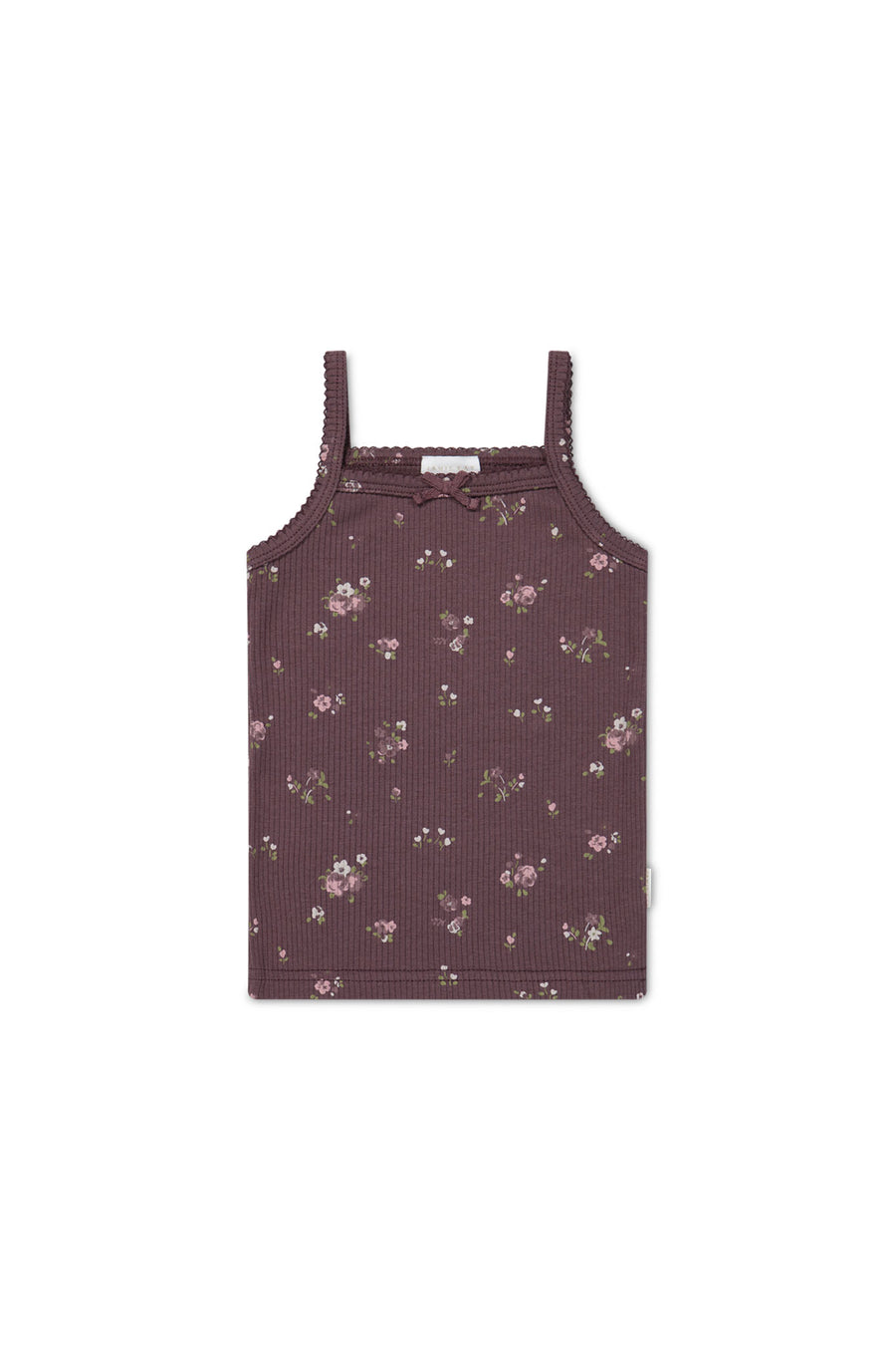 Organic Cotton Modal Singlet - Petite Fleur Childrens Singlet from Jamie Kay NZ