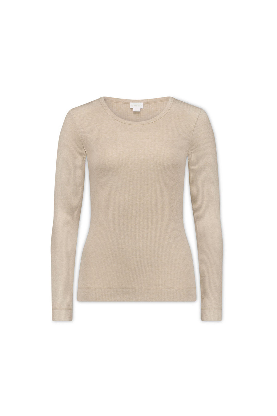 Organic Cotton Modal Womens Long Sleeve Top - Biscuit Marle Childrens Womens Top from Jamie Kay NZ