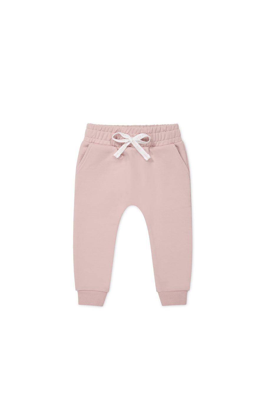 Organic Cotton Morgan Track Pant - Shell Pink Childrens Pant from Jamie Kay NZ