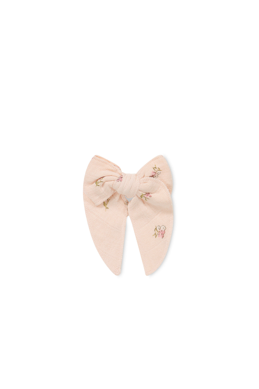 Organic Cotton Muslin Bow - Meredith Morganite Childrens Hair Bow from Jamie Kay NZ