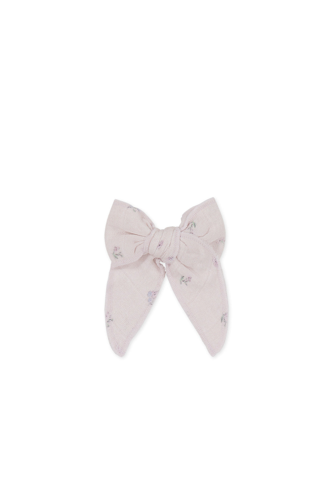 Organic Cotton Muslin Bow - Meredith Violet Childrens Hair Bow from Jamie Kay NZ