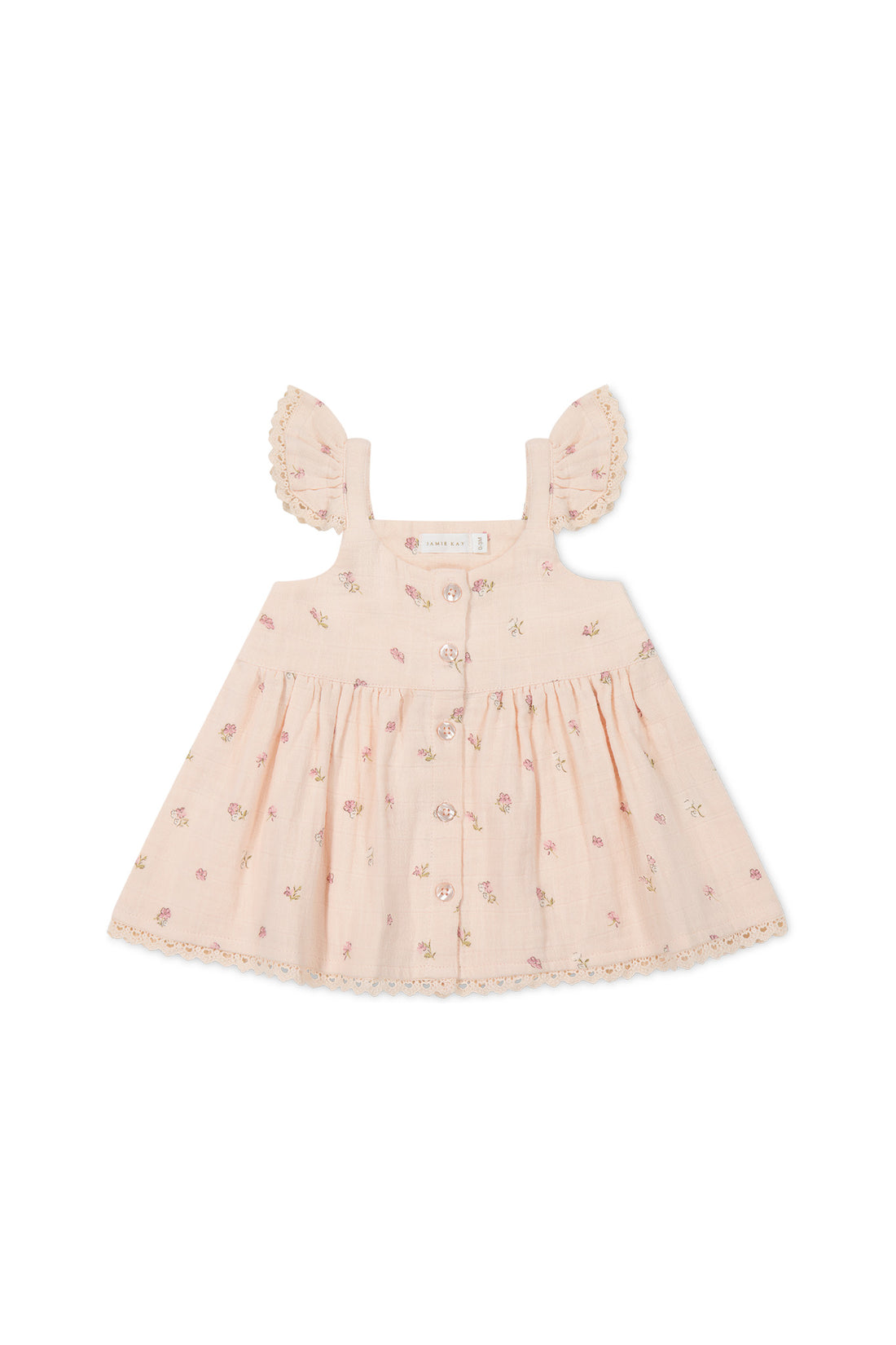 Organic Cotton Muslin Cassie Top - Meredith Morganite Childrens Top from Jamie Kay NZ