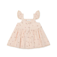 Organic Cotton Muslin Cassie Top - Meredith Morganite Childrens Top from Jamie Kay NZ