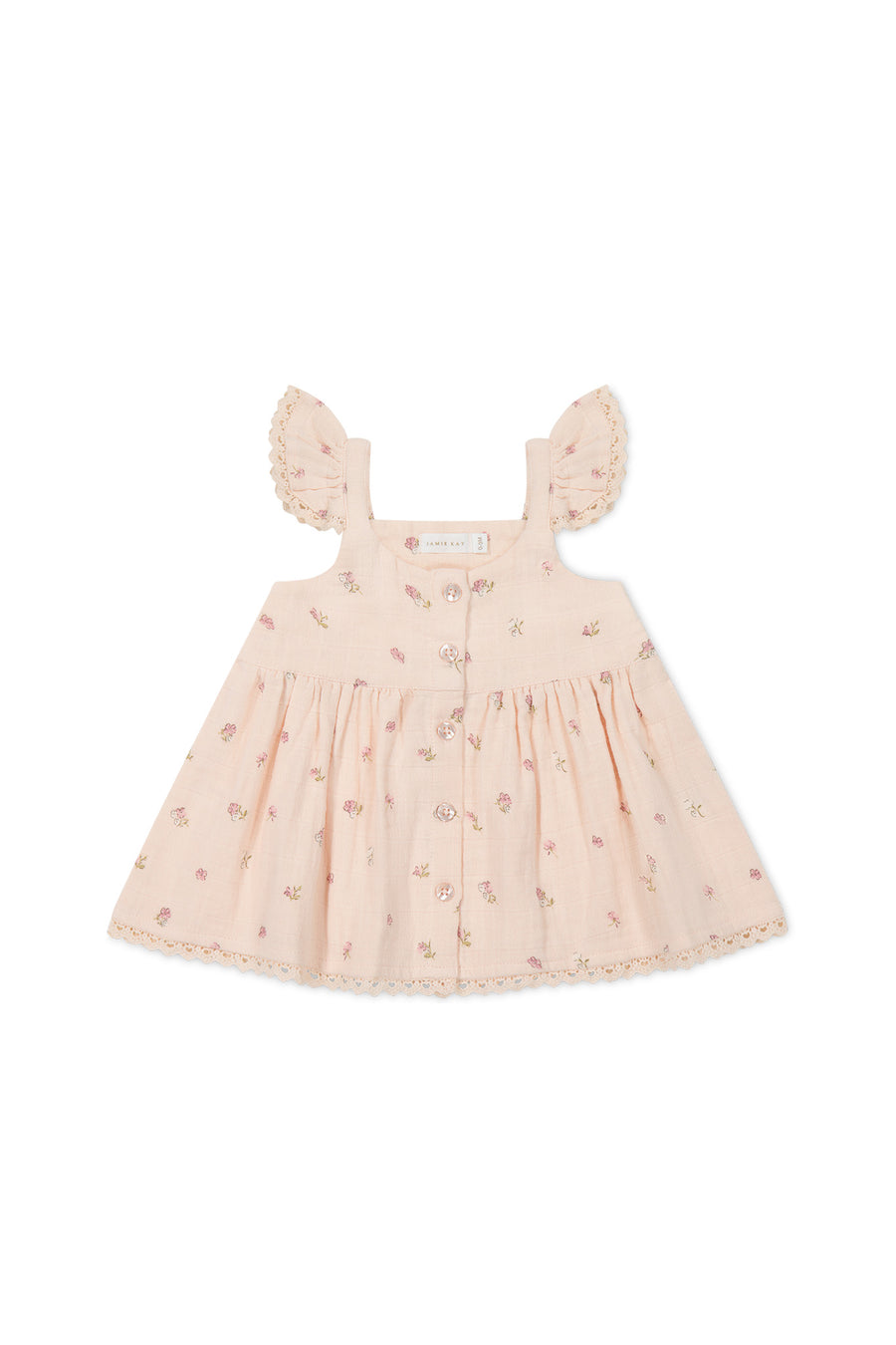 Organic Cotton Muslin Cassie Top - Meredith Morganite Childrens Top from Jamie Kay NZ