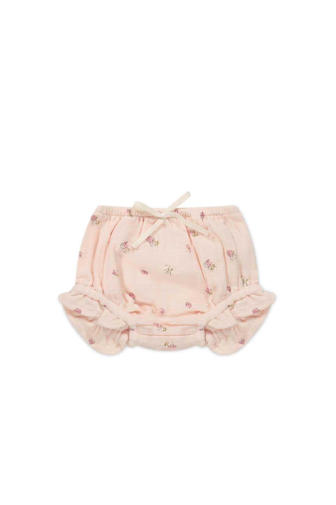 Organic Cotton Muslin Frill Bloomer - Meredith Morganite Childrens Bloomer from Jamie Kay NZ